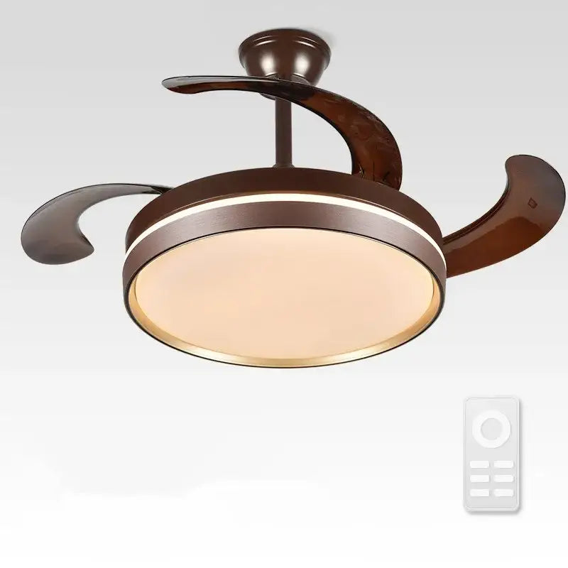 DecorBites™ 42" Modern Black White LED Ceiling Fan Remote Control Lighting for Dining Room Bedroom