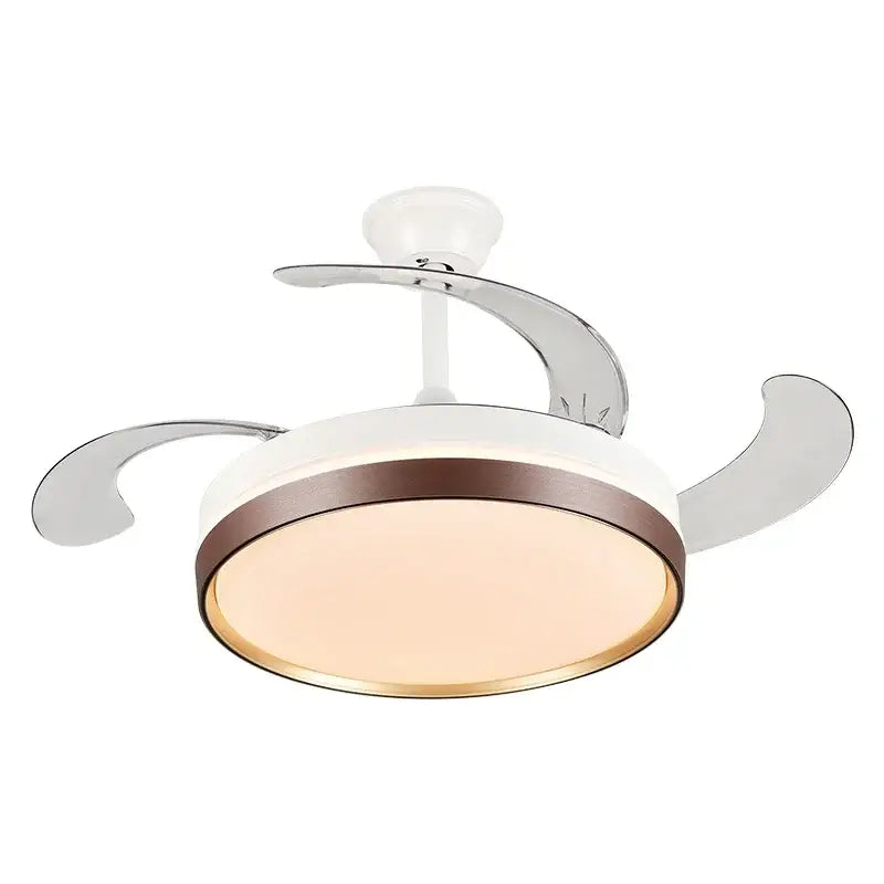 DecorBites™ 42" Modern Black White LED Ceiling Fan Remote Control Lighting for Dining Room Bedroom