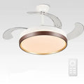 DecorBites™ 42" Modern Black White LED Ceiling Fan Remote Control Lighting for Dining Room Bedroom