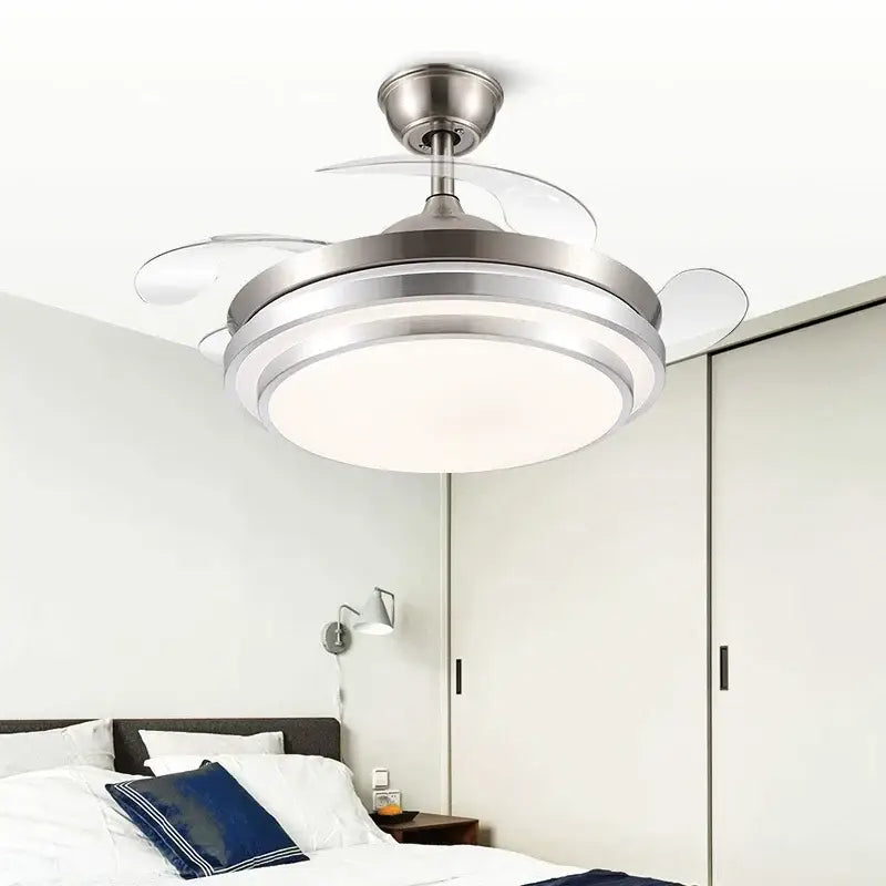 DecorBites™ 42" Retractable LED Ceiling Fan, Remote Control, Modern Design