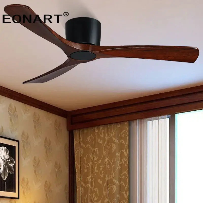 DecorBites™ 48-Inch Wooden LED DC Ceiling Fan with Remote Control White Wood