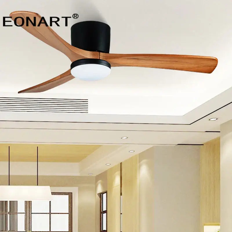 DecorBites™ 48-Inch Wooden LED DC Ceiling Fan with Remote Control White Wood