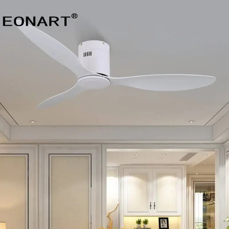 DecorBites™ 52" Black DC Ceiling Fan, Remote Control, No Light