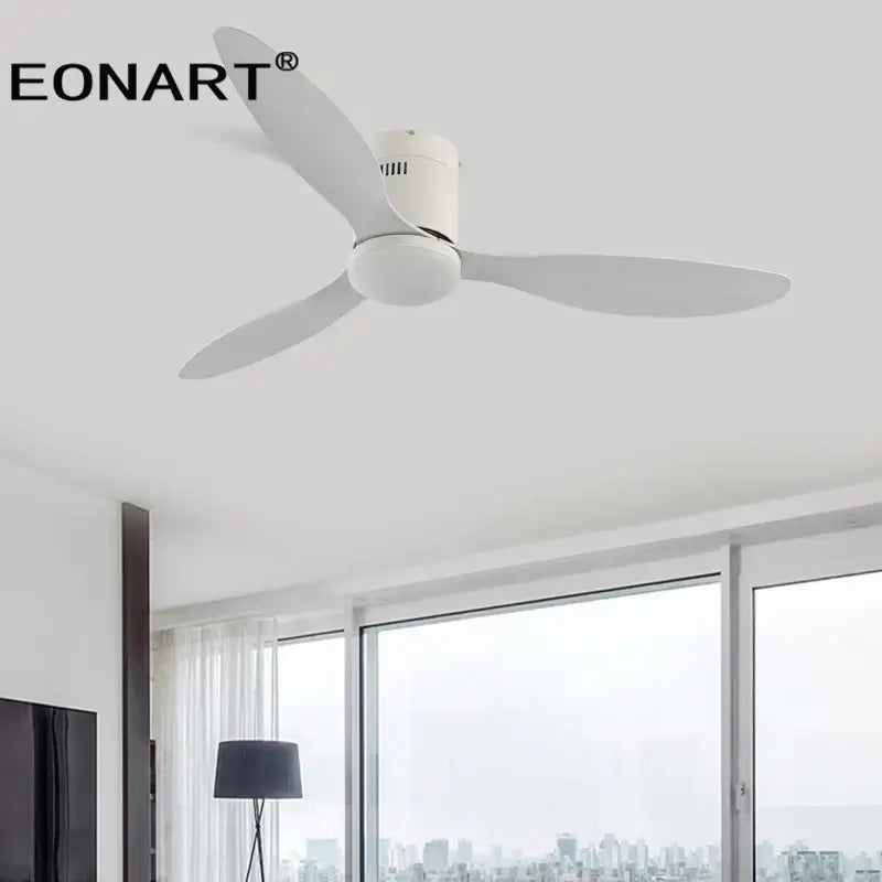 DecorBites™ 52" Black DC Ceiling Fan, Remote Control, No Light