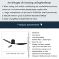 DecorBites™ 52" Black DC Ceiling Fan, Remote Control, No Light