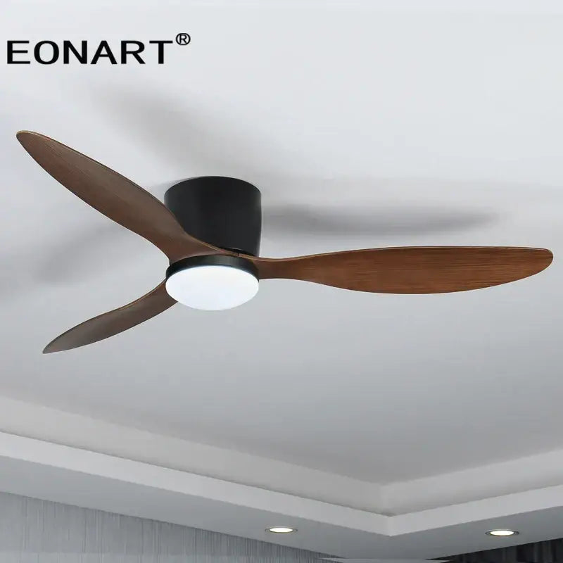 DecorBites™ 52" Black DC Ceiling Fan with LED Light and Remote Control