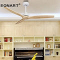 DecorBites™ 52" Black Wood Ceiling Fan with LED Light and Remote Control