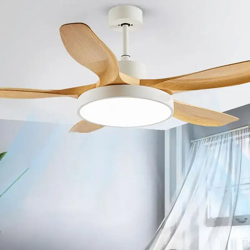 مروحة سقف DecorBites™ مقاس 52 بوصة بتيار مستمر مع إضاءة وجهاز تحكم عن بعد LED لغرفة المعيشة وغرفة النوم 220 فولت 110 فولت