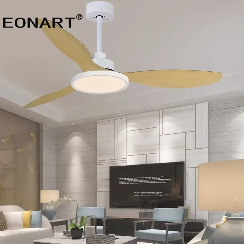 Ventilateur de plafond DecorBites™ 52" avec pales en plastique, lampe et télécommande