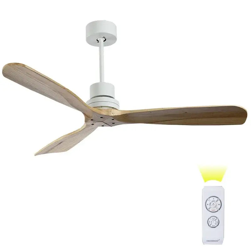 DecorBites™ 52" Propeller Ceiling Fan in Wood, Silent Operation for Home and Loft.