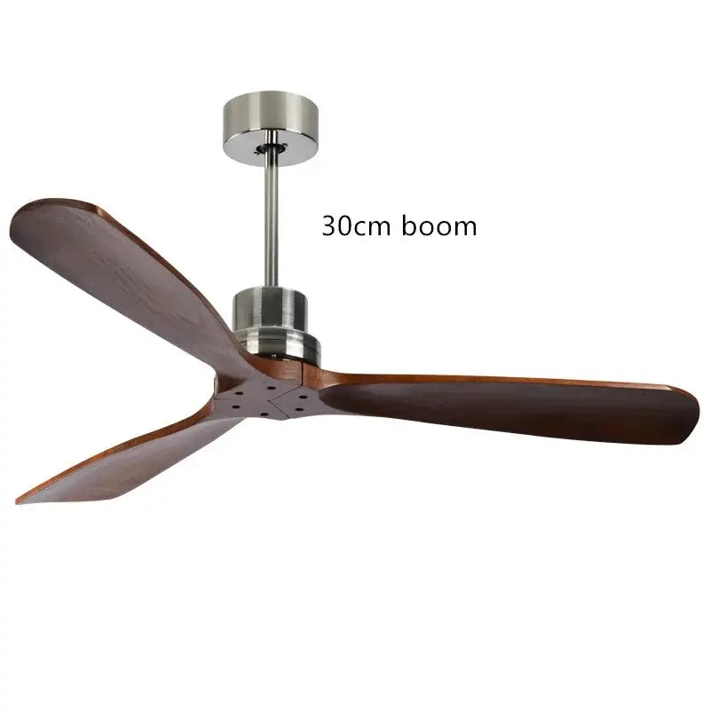 DecorBites™ 52" Propeller Ceiling Fan in Wood, Silent Operation for Home and Loft.