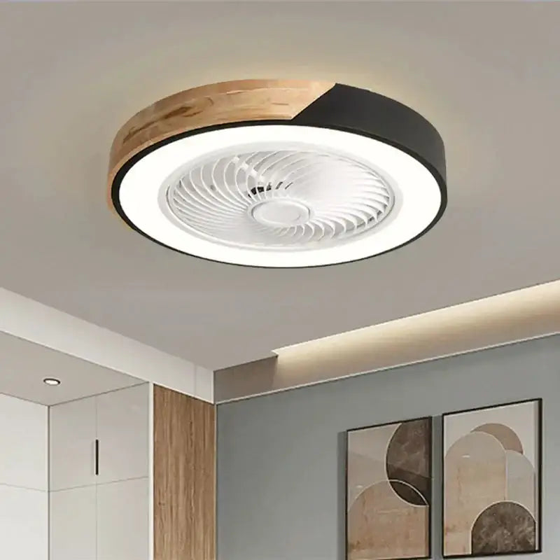DecorBites™ 52CM DC Motor Ceiling Fan Light 6 Speeds 36W Wood Fans Lamp