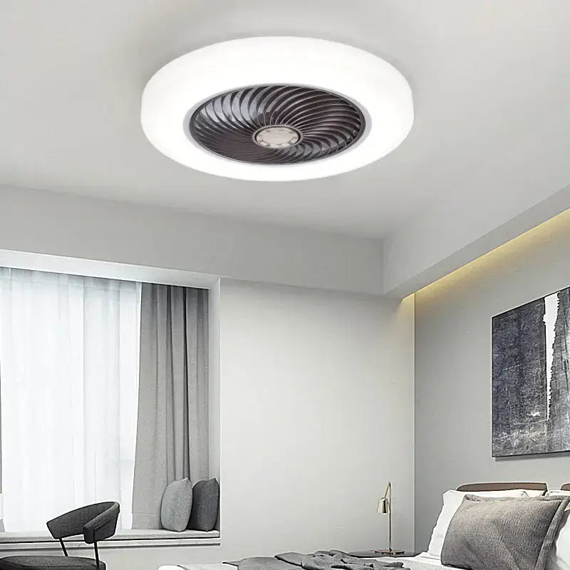 DecorBites™ 52cm Smart Ceiling Fan with Lights Remote Control, Retractable Blades Silent Operation