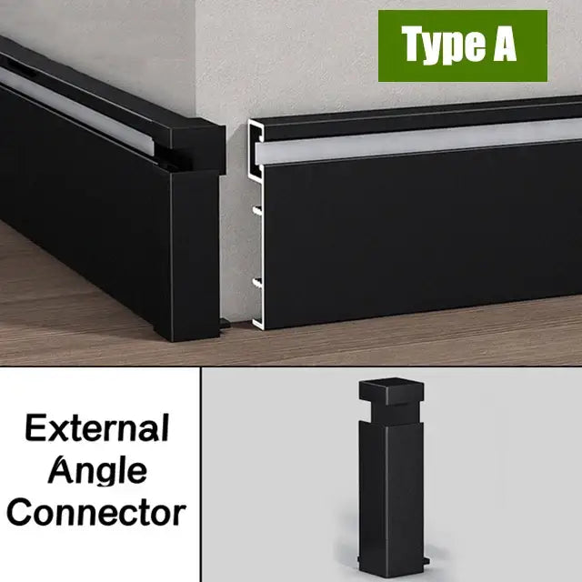 DecorBites™ 5cm LED Aluminium Profile Baseboard for Surface Mounted Linear Lighting