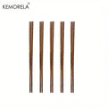 DecorBites™ 5PCS Natural Wooden Chopsticks - Japanese Hotel Restaurant Special Chopsticks For Ramen Rice