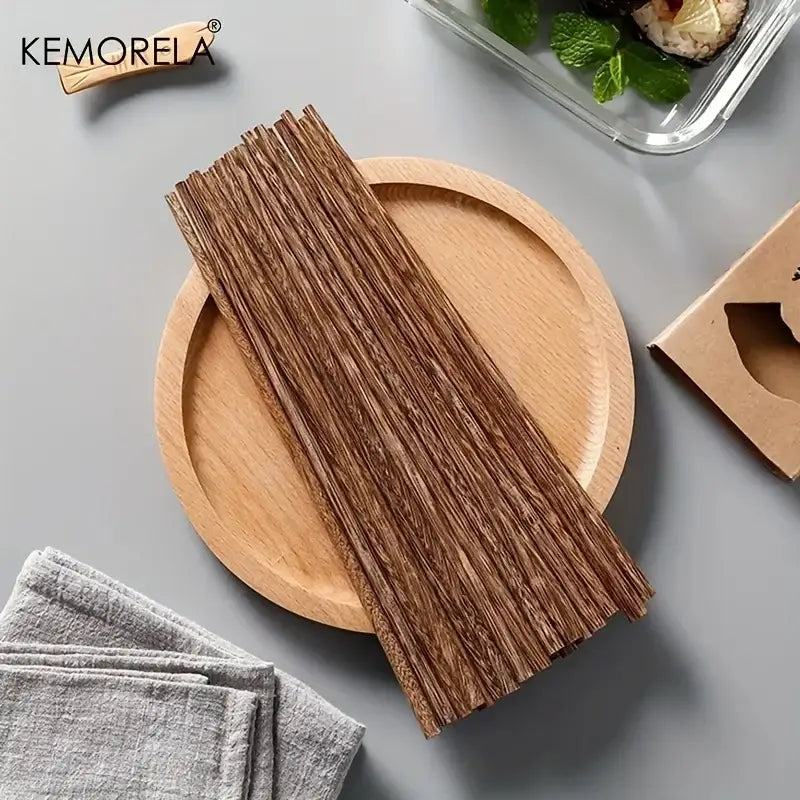 DecorBites™ 5PCS Natural Wooden Chopsticks - Japanese Hotel Restaurant Special Chopsticks For Ramen Rice