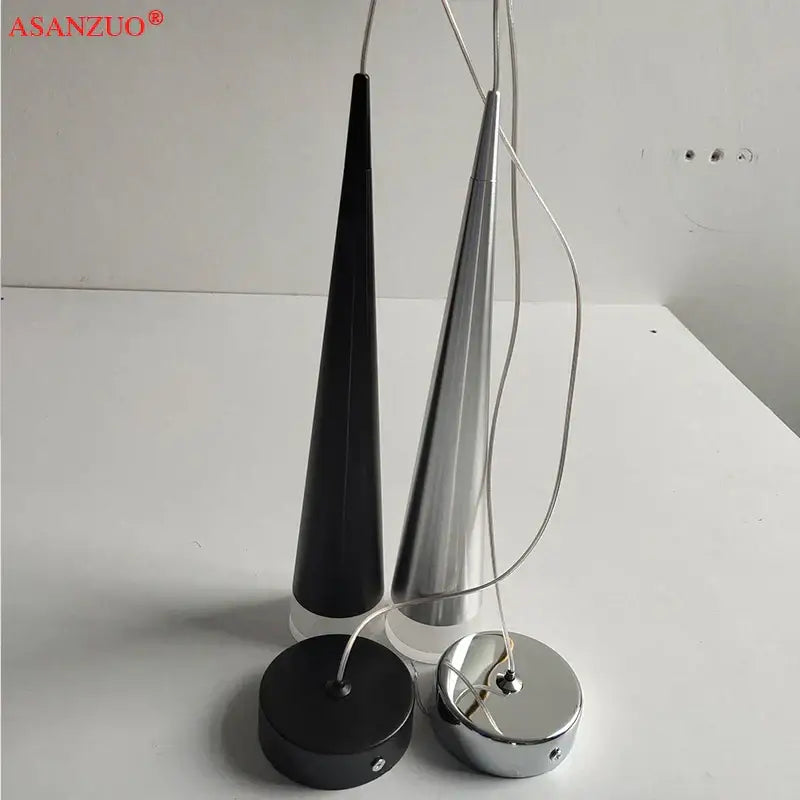 DecorBites™ 5W LED Pendant Light - Silver/Black Aluminum Tube Fixture for Kitchen Island