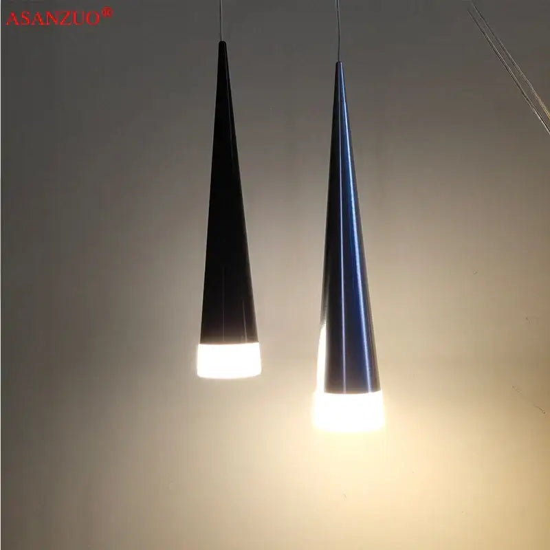 DecorBites™ 5W LED Pendant Light - Silver/Black Aluminum Tube Fixture for Kitchen Island