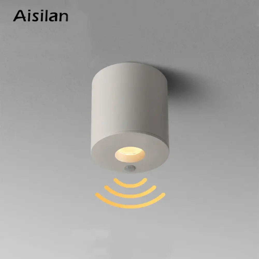 DecorBites™ 5W LED Sensor Downlight: Human Body Detection, White, Anti-glare, Surface Mount
