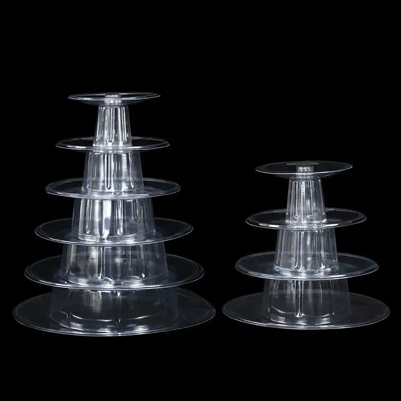 DecorBites™ 6/4 Tier Macaron Tower Stand Cake Display for Wedding Birthday Baby Shower