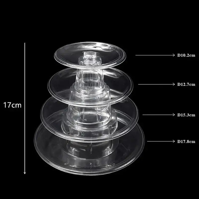 DecorBites™ 6/4 Tier Macaron Tower Stand Cake Display for Wedding Birthday Baby Shower