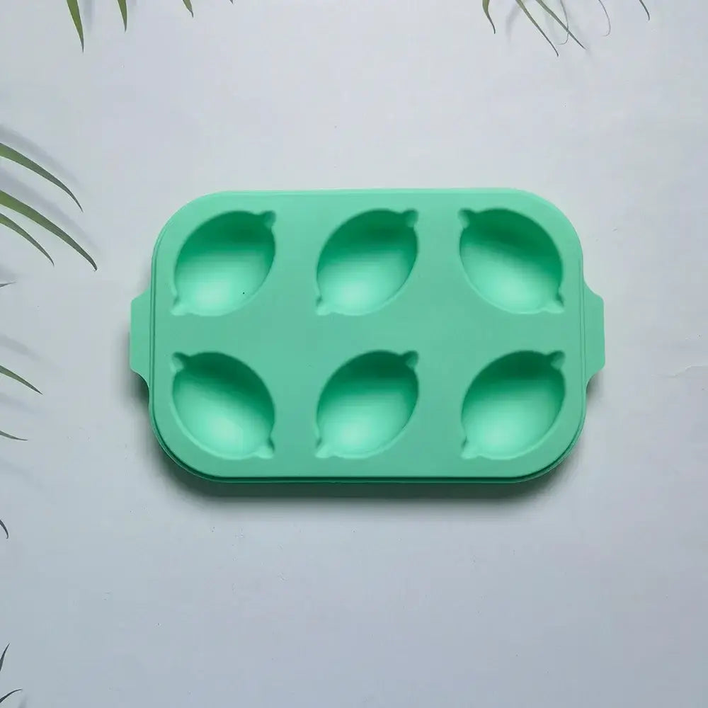 DecorBites™ 6-Cavity Lemon Shape Silicone Cake Mold for DIY Baking and Decorating