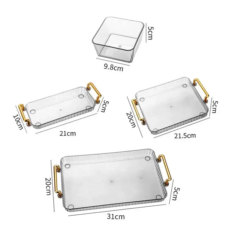 DecorBites™ 6-Grid Divided Fruit Plate Snack Dish Dry Fruit Tray Light Luxury Tray