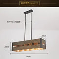 DecorBites™ 6-Head Industrial Style Pendant Lamp - Retro Solid Wood Iron Table Light