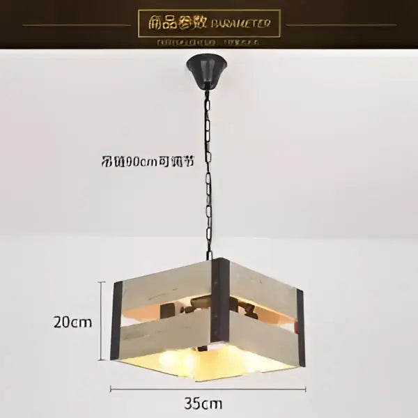 DecorBites™ 6-Head Industrial Style Pendant Lamp - Retro Solid Wood Iron Table Light