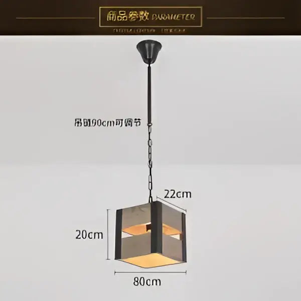 DecorBites™ 6-Head Industrial Style Pendant Lamp - Retro Solid Wood Iron Table Light
