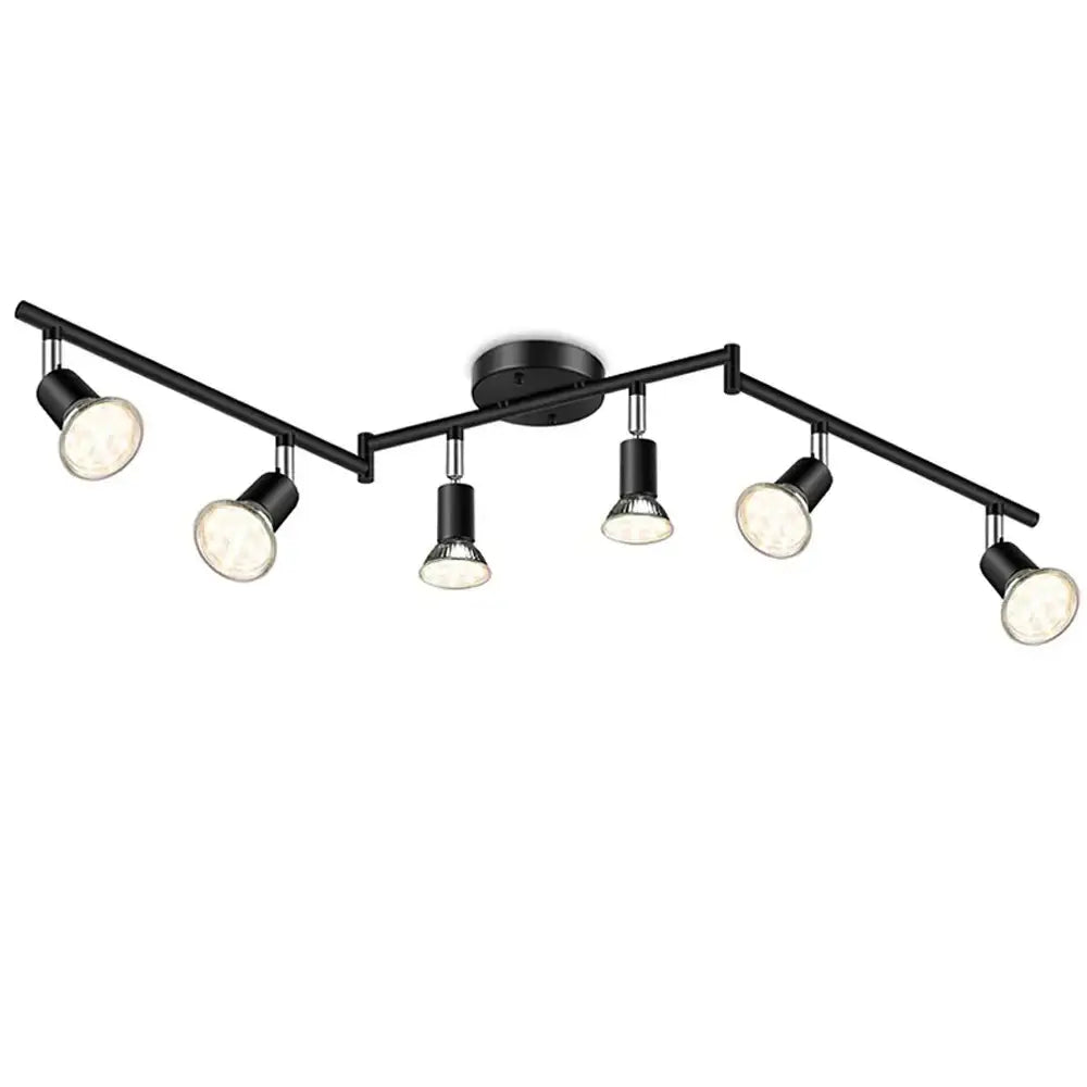 DecorBites™ 6 Head LED Ceiling Light GU10 Adjustable Angle Spot Lamp for Living Room Bedroom