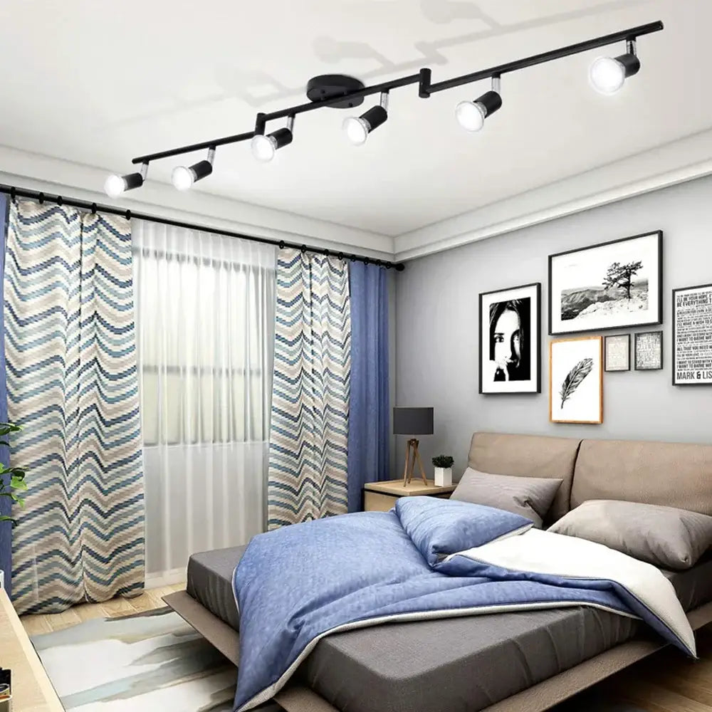 DecorBites™ 6 Head LED Ceiling Light GU10 Adjustable Angle Spot Lamp for Living Room Bedroom