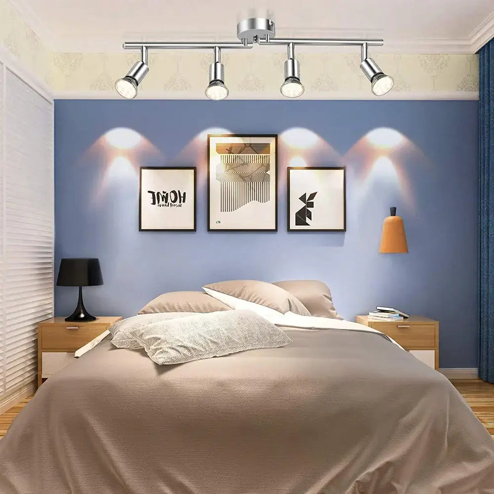 DecorBites™ 6 Head LED Ceiling Light GU10 Adjustable Angle Spot Lamp for Living Room Bedroom