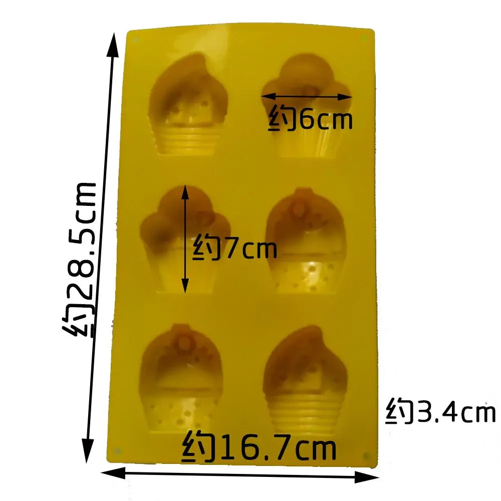 DecorBites™ 6-in-1 Silicone Ice Cream Cake Chocolate Mold for Kids Birthday Party