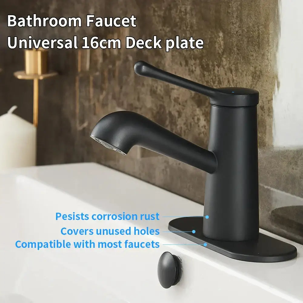 DecorBites™ 6-inch Bathroom Sink Deck Plate for Unused Mounting Escutcheon