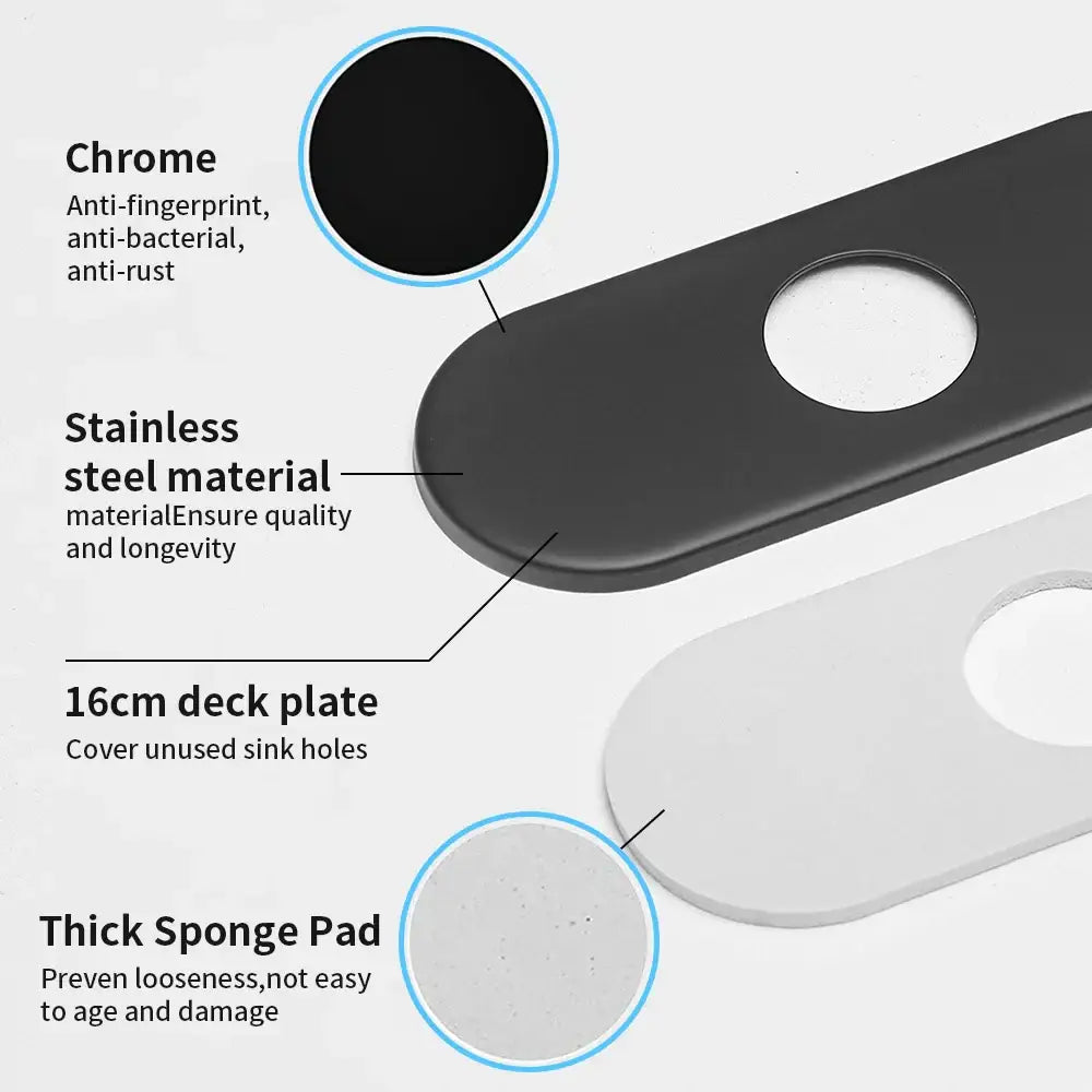 DecorBites™ 6 inch Deck Plate for Bathroom Faucet, Sink Mounting Escutcheon 4014