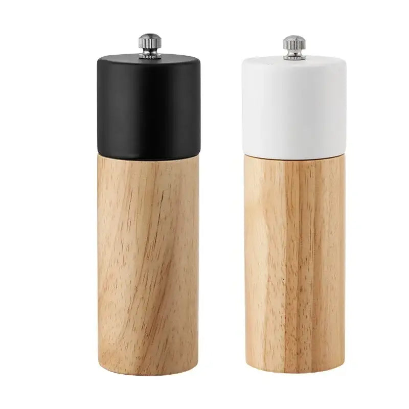 DecorBites™ 6-Inch Manual Wooden Salt Pepper Grinder, Multi-Purpose Ceramic Kitchen Tool