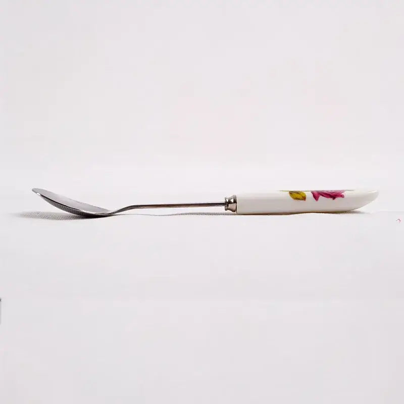 DecorBites™ 6-Piece Coffee Spoon Set, European Bone China & Stainless Steel Tableware
