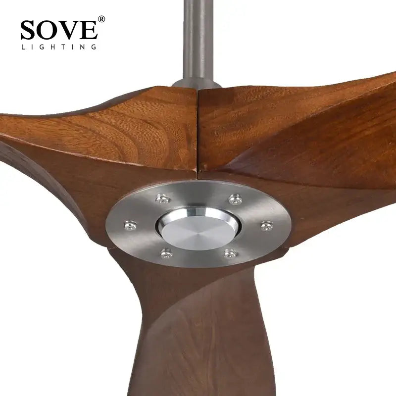 DecorBites™ 60" Industrial Wooden Ceiling Fans Remote Control Ventilateur De Plafond