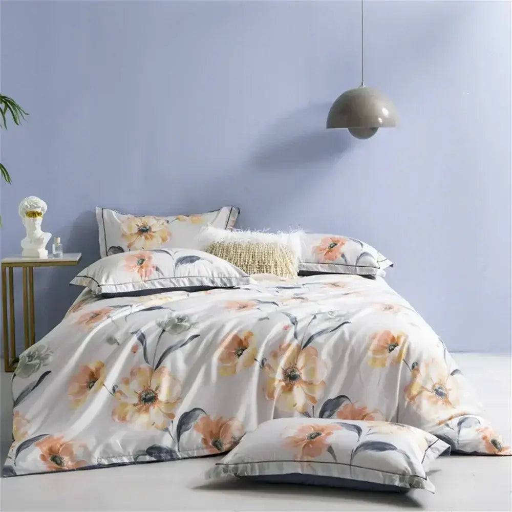 DecorBites™ 600TC Egyptian Cotton Queen King Bedding Set Duvet Cover Bed Linens