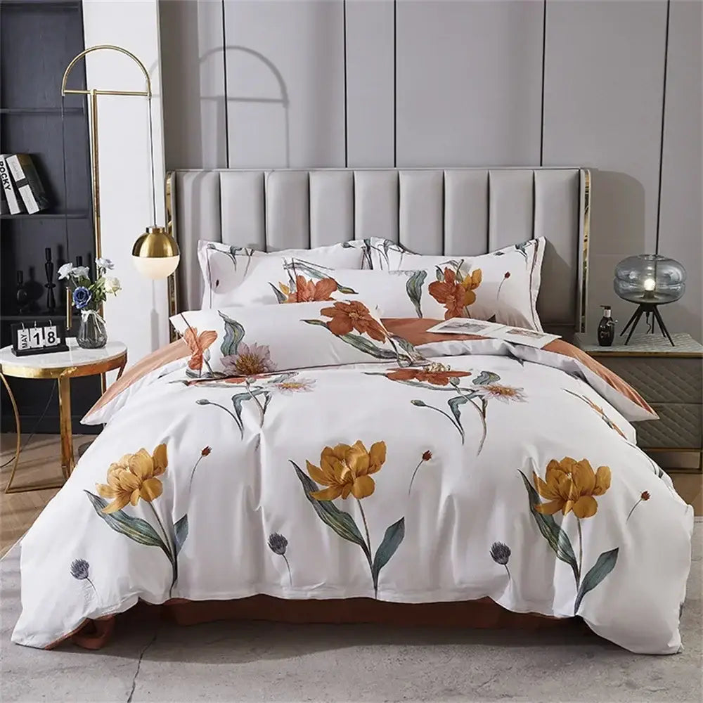 DecorBites™ 600TC Egyptian Cotton Queen King Bedding Set Duvet Cover Bed Linens