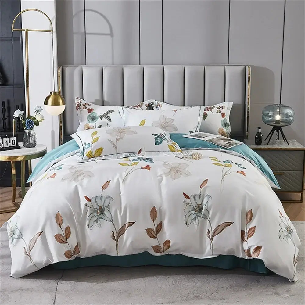 DecorBites™ 600TC Egyptian Cotton Queen King Bedding Set Duvet Cover Bed Linens
