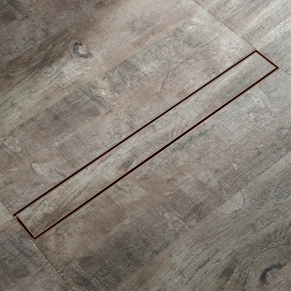 DecorBites™ 60cm Rose Gold Bathroom Floor Drain Strainer, Deodorant Conceal Shower Drain