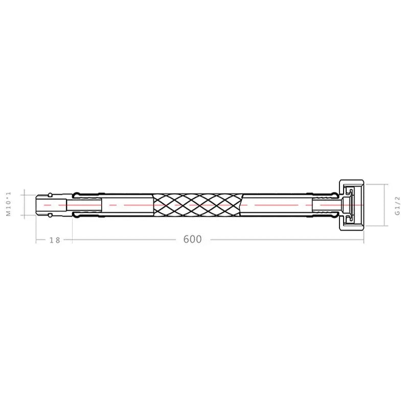 DecorBites™ 60cm Stainless Steel Flexible Plumbing Pipes for Cold Hot Mixer Faucet Water Supply