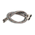 DecorBites™ 60cm Stainless Steel Flexible Plumbing Pipes for Cold Hot Mixer Faucet Water Supply