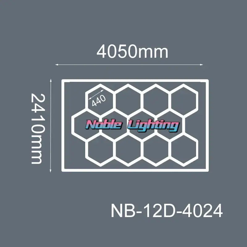 DecorBites™ 6500K LED Hexagrid System for Workshop, Gym, Studio - 2 Year Warranty