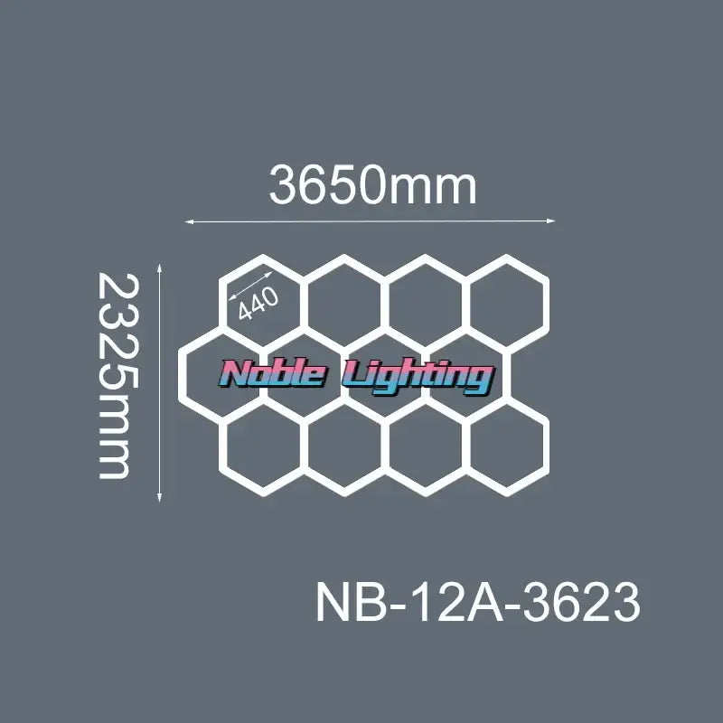 DecorBites™ 6500K LED Hexagrid System for Workshop, Gym, Studio - 2 Year Warranty