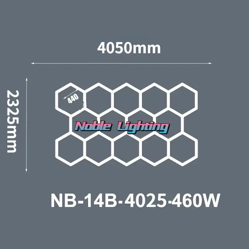 DecorBites™ 6500K LED Hexagrid System for Workshop, Gym, Studio - 2 Year Warranty
