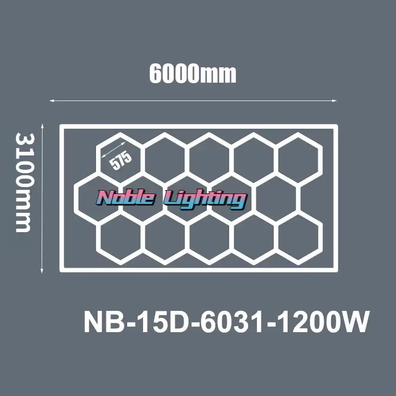 DecorBites™ 6500K LED Hexagrid System for Workshop, Gym, Studio - 2 Year Warranty