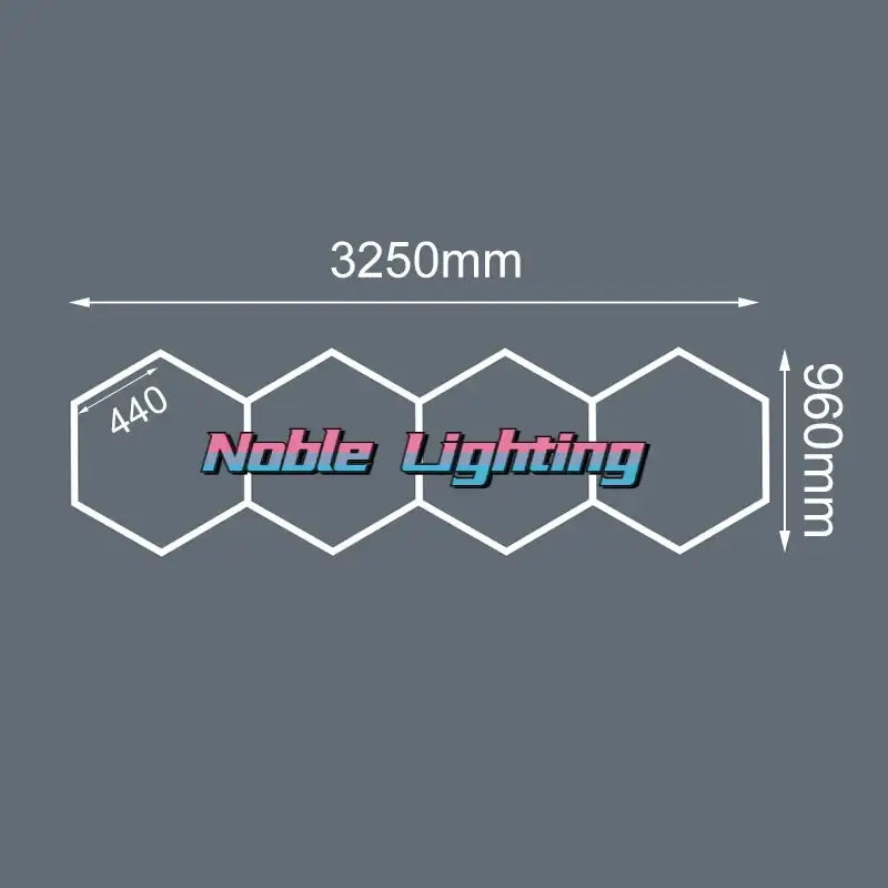 DecorBites™ 6500K LED Hexagrid System for Workshop, Gym, Studio - 2 Year Warranty